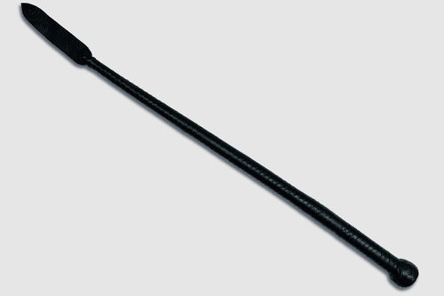 Lederpeitsche 78 cm schwarz mit Pfeilpatsche