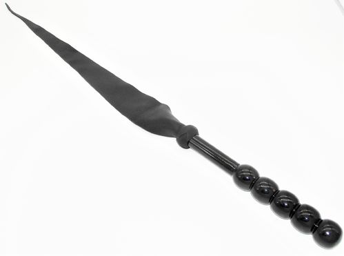 Peitsche Leder 85cm mit schwarzem Holzgriff